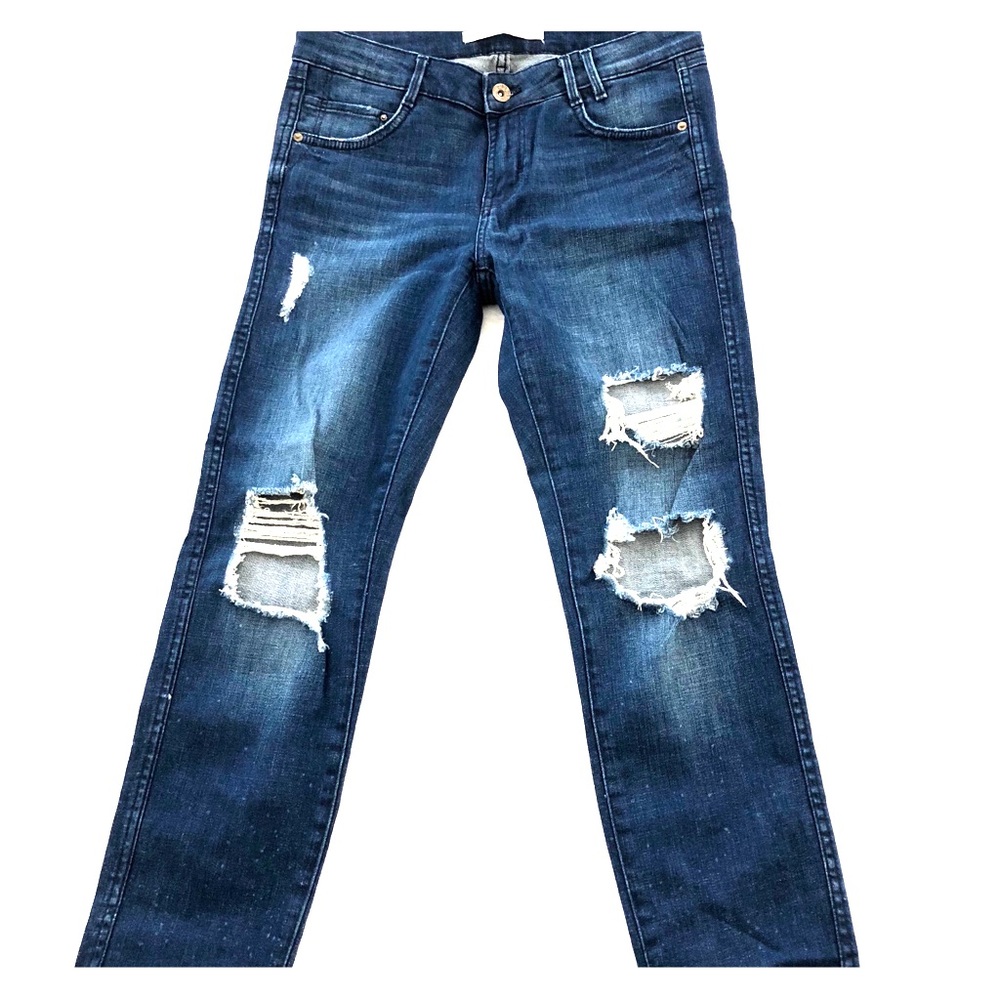 Zara distressed skinny jeans